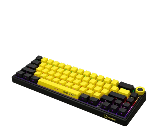 Lorgar KBP70 Mini HOT SWAP RGB Czarna/żółta - 1345854 - zdjęcie 2